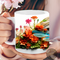 Detailed and vibrant dragonfly on a coffee mug. Personalized vibrant dragonfly mug for nature enthusiasts.

